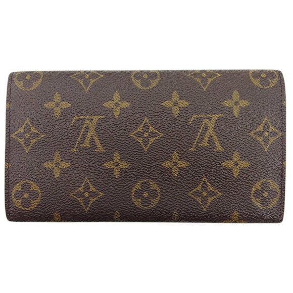 LOUIS VUITTON Long Wallet Monogram Beige Monogram Canvas Authentic USED - Picture 3 of 11